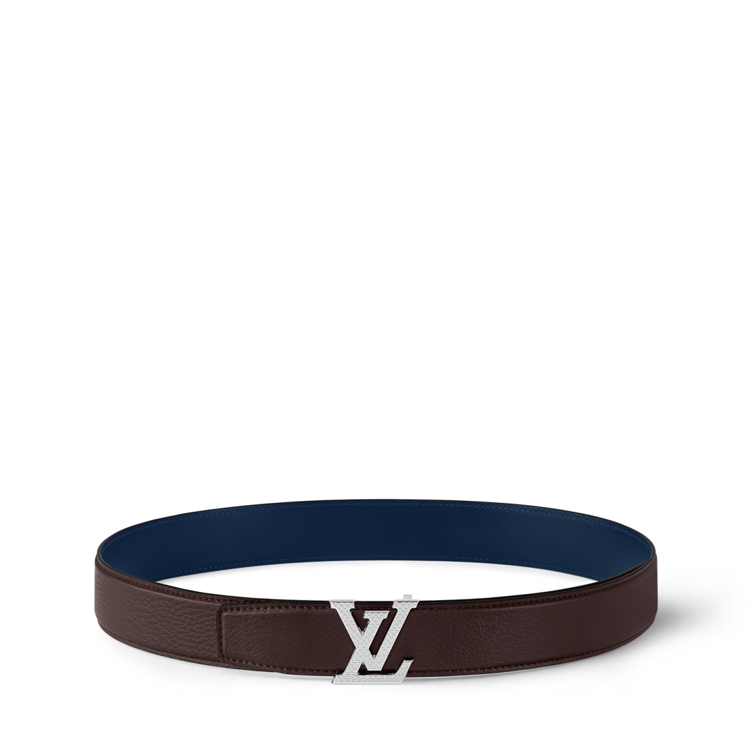 LOUIS VUITTON ネイビー レザー ベルト 85/34 louis-vuitton--